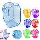 3 Pack Pop Up Foldable Laundry Basket Mesh Hamper Washing Clothes Bag Storage Bin 21x21cm