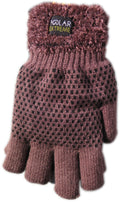 Polar Extreme Women's Furry Insulated Thermal Heavy Cable Knit Winter Gloves