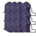 12 Pack Folding Sport Backpack Drawstring Bag For Home, Travel And Storage Use