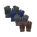 4 Pack Men's Thermal Fleece Lined Winter Insulated Knit Thick Gloves