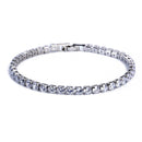 Women's Tennis Bracelet Gold Silver Plated Cubic Zirconia Jewelry 7" Chain Crystal Diamond Bracelet 4MM