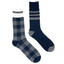 4-Pairs Clear Creek Wool Blended Plad Men's Boot Socks Shoe Size 9-13 Assorted Color