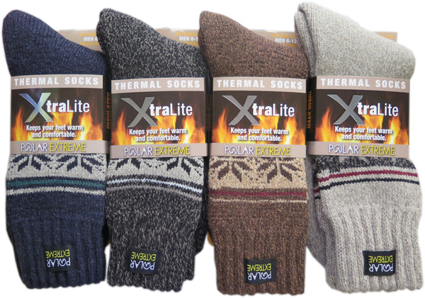 Polar Extreme Xtralite Insulated Thermal Socks Shoe Men 6-12 Sock Men 10-13