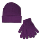 Women's Basic Hat & Gloves Winter Lifestyle Bundle Set