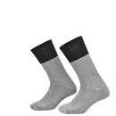 6-12 Pairs Men Boot Crew Thermal Socks Black/Grey- Size 10-15