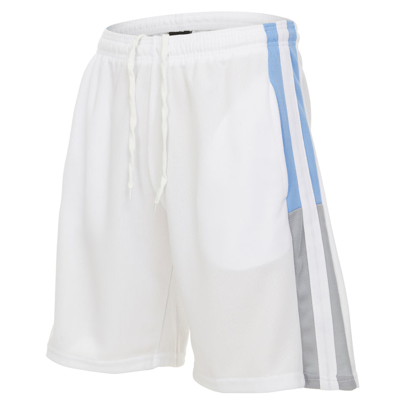 3-6 Packs Men's Mesh Stripe Basketball Shorts With Pockets Gym Activewear Assorted Colors