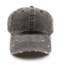Vintage Distressed 100% Cotton Adjustable Solid Polo Denim Baseball Cap Hat Ball Dad Washed