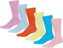 2-12 Pairs Premium Women’s Colorful Soft Breathable Cotton Crew Socks, Non-Binding & Comfort Diabetic Socks (Fits Shoe Size 6-10)