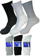 Diabetic Crew Circulatory Socks Health Men's Women's Cotton 3-12 Pairs 9-11 10-13 13-15