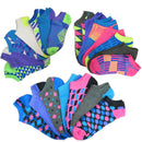 Everlast Women's Athletic No Show Socks, Funky Colorful, Funky Geometric Designs 21-Pack