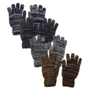 4 Pack Men's Thermal Fleece Lined Winter Insulated Knit Thick Gloves