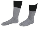 6-12 Pairs Men Boot Crew Thermal Socks Black/Grey- Size 10-15