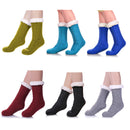 Women's Winter Super Soft Warm Cozy Fuzzy Fleece-lined Anti slip Grippers Slipper Socks
