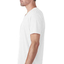 5 Pack Men's Short Sleeve V Neck Active Fit Tag less T-Shirt Solid White