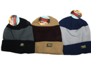 Polar Extreme Boy's Fleeced Lined Hat 2 Pack Assorted 1 Solid 1 Stripe