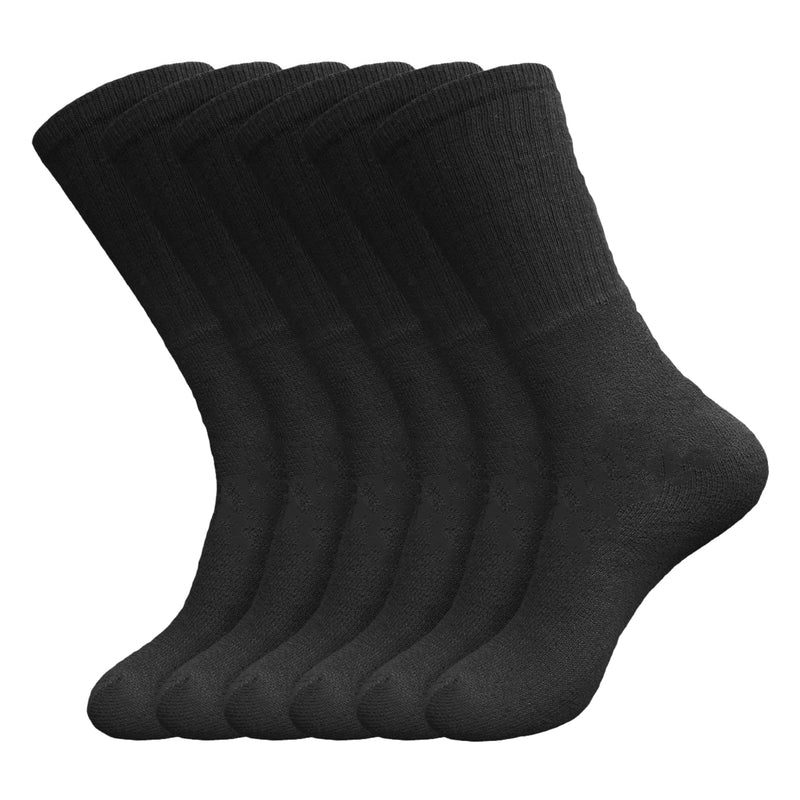 6 Pair Everlast Men's Over The Calf Tube Socks | Socks Size 10-13, Shoe Size 6-12 | Grey, Black, & White