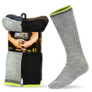 Jobsite 4 Pairs Men's Working Wool Blend Cushioned Crew High Thick Boot Sock