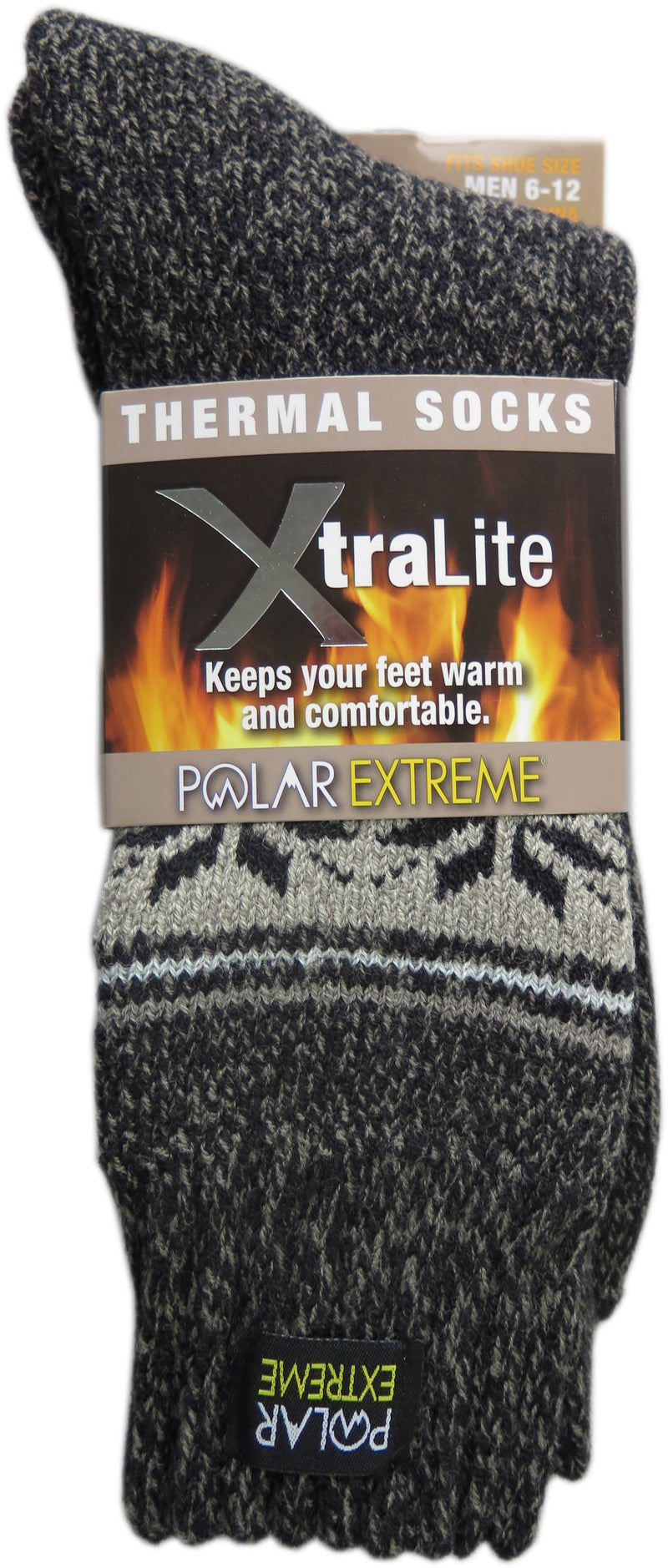 Polar Extreme Xtralite Insulated Thermal Socks Shoe Men 6-12 Sock Men 10-13