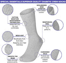 Diabetic Socks Men's & Women Crew Style Physicians Approved Circulatory Socks 3-12 Pairs