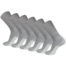 3-12 Pairs Non-Skid Diabetic Cotton Crew Circulatory Socks with Non Binding Top