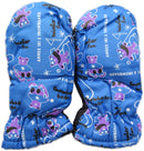 Magg Kids Toddlers Fleece Lined Winter Snow Print Glove Waterproof Mittens
