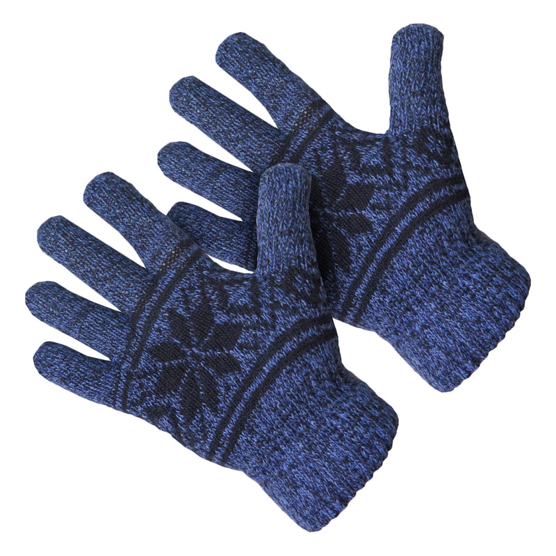 Men's Thermal Insulated Double Layer Knit Lined Gloves