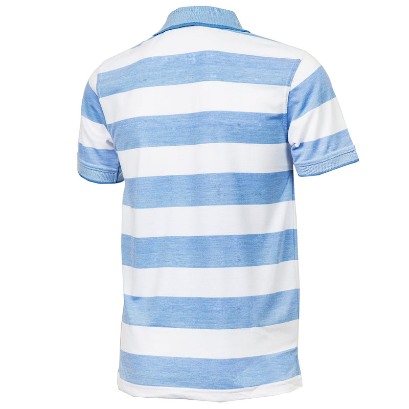 4 Pack Men's Cotton Casual Grindle Striped Polo Shirt Short Sleeve