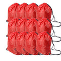 12 Pack Folding Sport Backpack Drawstring Bag For Home, Travel And Storage Use