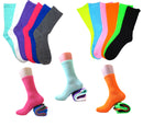 Women's Solid Multi Neon Colorful Cotton Crew Casual Socks