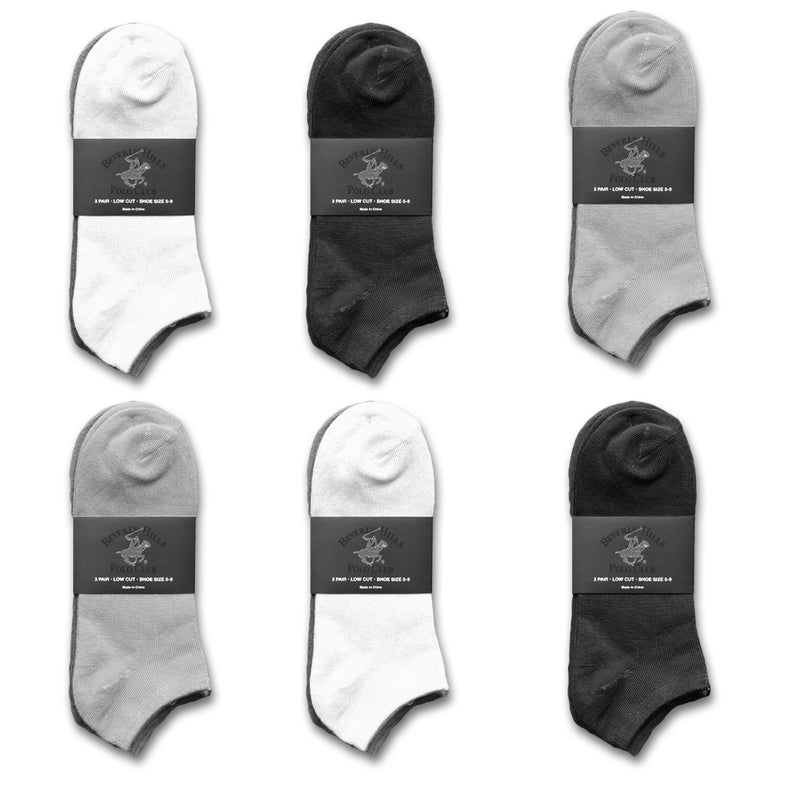 12 Pairs Beverly Hills Polo Club Women's Low Cut Ankle Socks