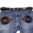 3 Pack Casual Unisex Braided Belt- Elastic Fabric Stretch Web Canvas Woven For Men And Women