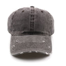 Vintage Distressed 100% Cotton Adjustable Solid Polo Denim Baseball Cap Hat Ball Dad Washed