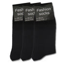 Men's Cotton Dress Mid Calf Solid Black Socks