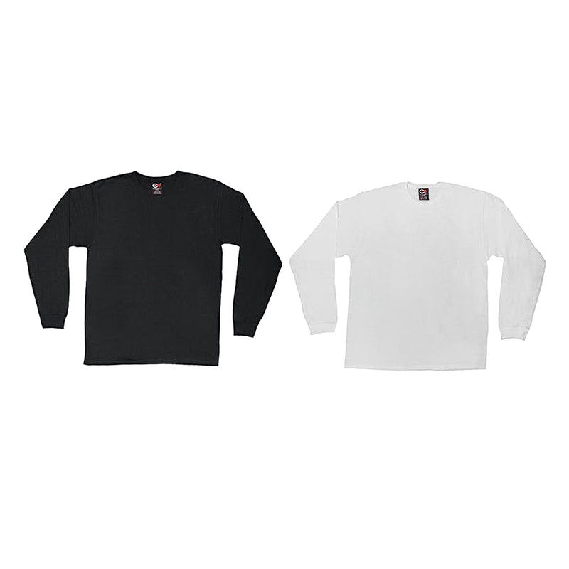 Magg Men's 100% Cotton Premium Heavy Weight Crew Neck Long Sleeve T-Shirt Big & Tall Sizes