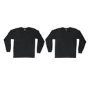 Magg Men's 100% Cotton Premium Heavy Weight Crew Neck Long Sleeve T-Shirt Big & Tall Sizes