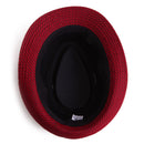 Fedora Hat Cuban Short Brim Trilby Summer Beach Sun Protection Panama Style Brim hats, 6 Pack