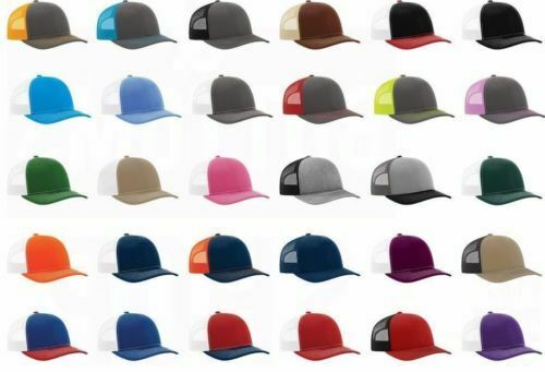 Adjustable Trucker Hat Mesh Snapback 2-Tone Baseball Cap Visor Unisex