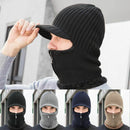 Men Warm with Brim Cap Hat Knit Visor Beanie Fleece Lined Slouchy Beanie Winter