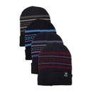 4 Pack Men's Thermal Fleece Lined Winter Insulated Cuff Beanie Hat