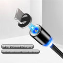 Encust's Break-Away-Safe Magnetic Type-C & Micro USB Cables | Preserve & Protect Your Devices | 3-Pack of Nylon Rapid Charging Cables | Compatible with USB-Type-C Laptops, Smartphones,