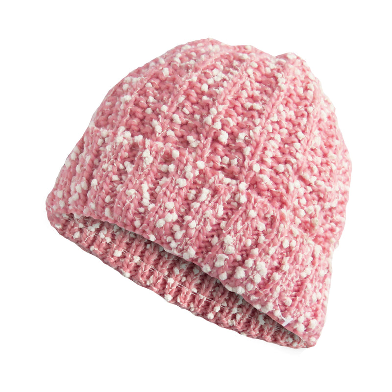 Women's Fuzzy Marbled Knit Thermal Lock-in-Heat Winter Beanie Hat