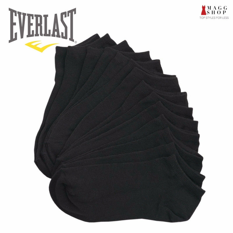 Everlast Men's Assorted 7 Pair Low Cut Black Gray White Ankle No show Socks