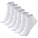 6-12 Pairs Men's Comfort Cotton Basic Ankle Athletic or Casual Ankle Socks 10-13