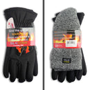 Men's Winter Hat & Gloves Set Warm Fleece Lined Thick Beanie With Fur Gloves
