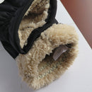 Men's Winter Hat & Gloves Set Warm Fleece Lined Thick Beanie With Fur Gloves
