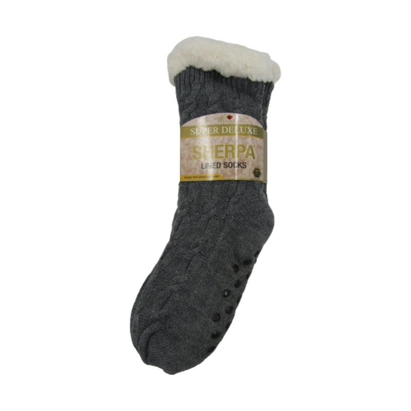 Anti-Slip Sherpa Lined Slipper Socks - Inspire Uplift