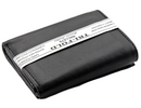 Mens Black Genuine Leather Trifold Wallet ID Window Credit Card Case Holder