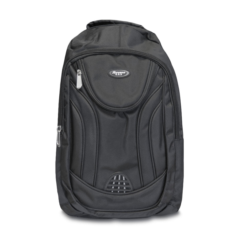 18 1/2 Inch Black Multi Purpose School Book Bag / Travel Carry On Backpack Bag