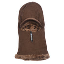 Men Warm with Brim Cap Hat Knit Visor Beanie Fleece Lined Slouchy Beanie Winter