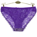 6-Pack Women's Cotton Bikini Lace Cozy Mid Rise Women's Brief Panties